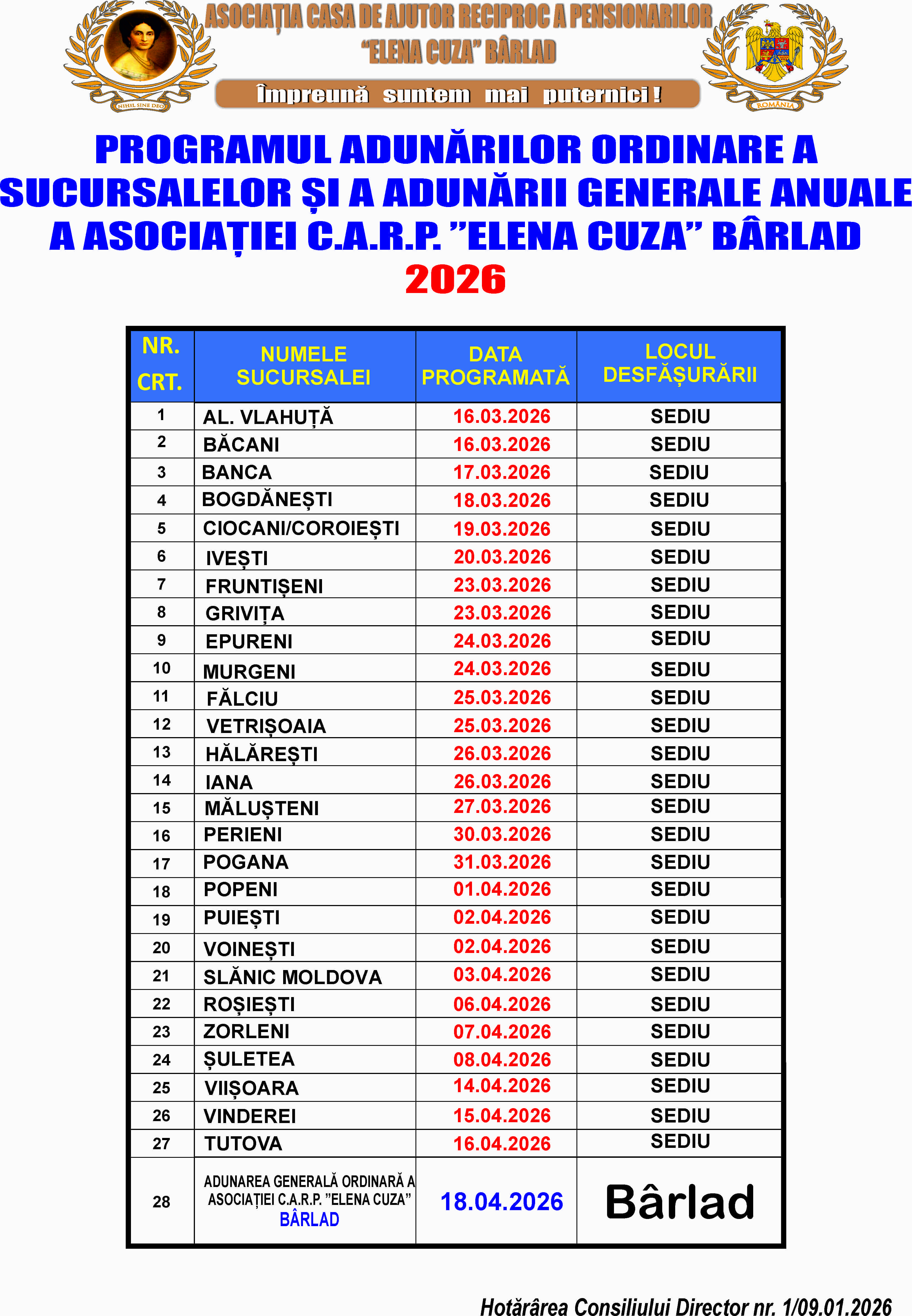 Adunarea Generală Ordinară