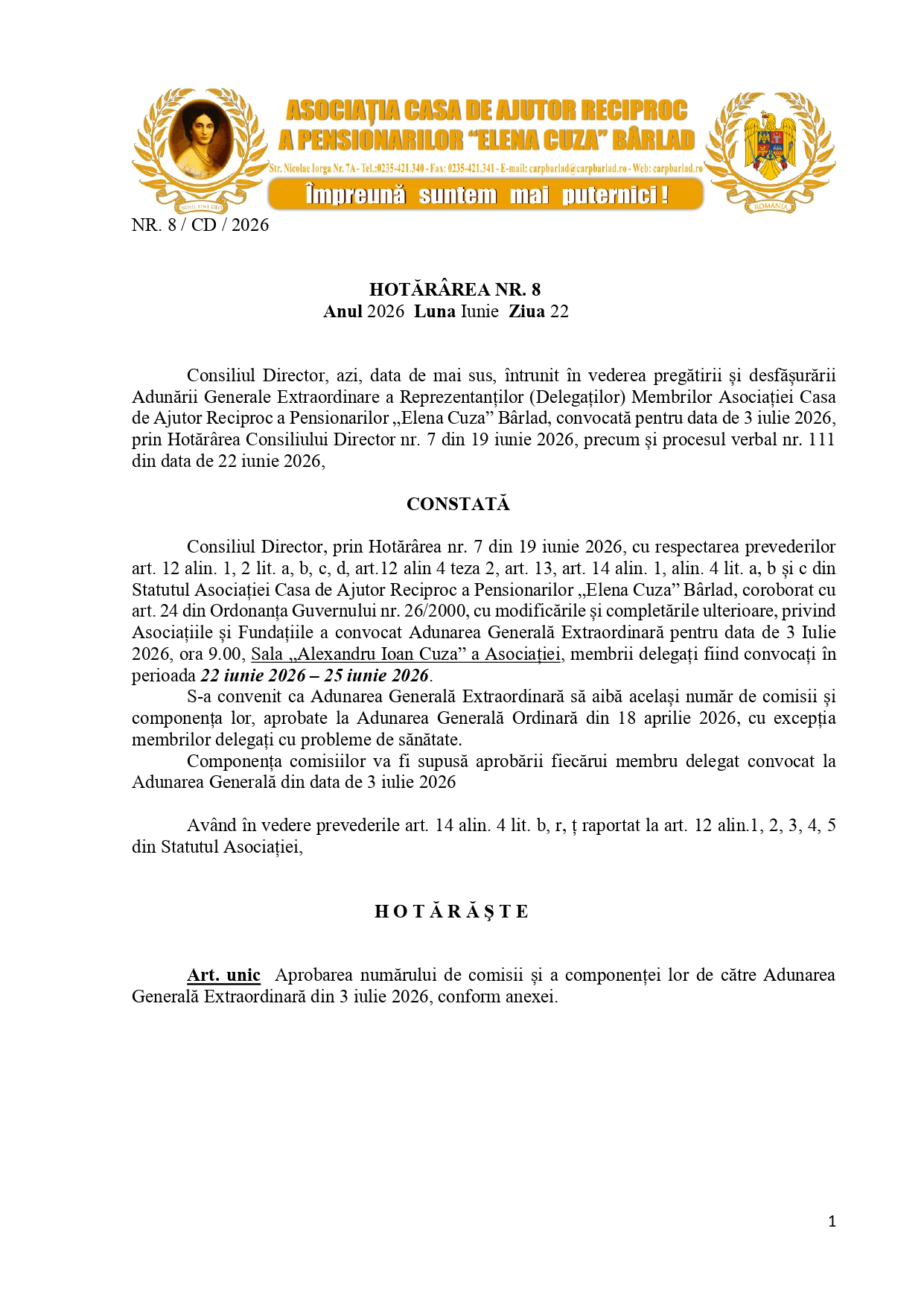 Hotărârea Nr.7