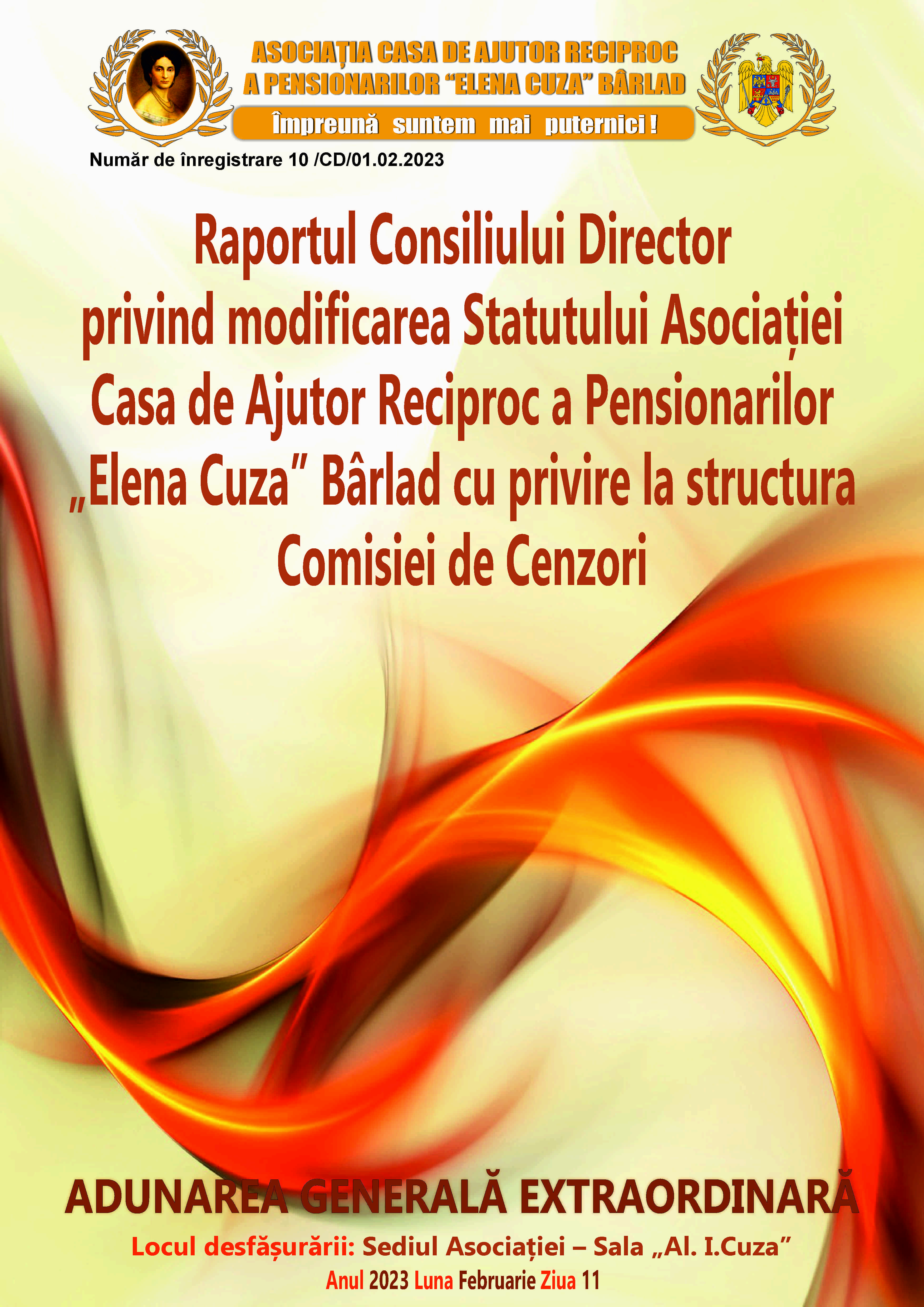 Adunarea Generală Extraordinară Adunarea Generală Extraordinară