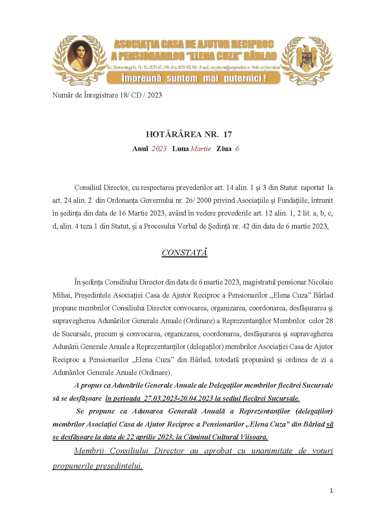ADUNAREA GENERALĂ ANUALĂ 2023 ADUNAREA GENERALĂ ANUALĂ 2023