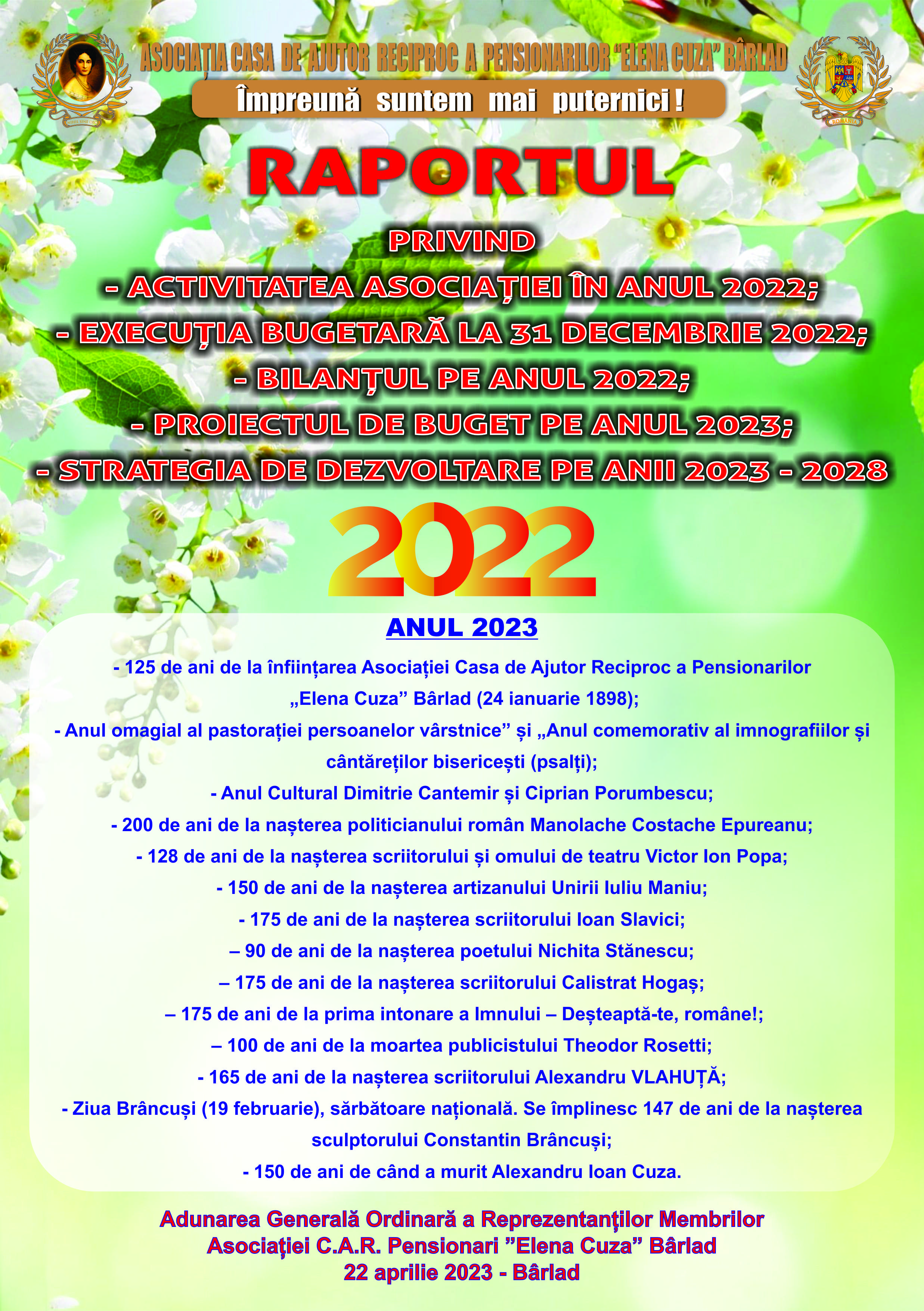 ADUNAREA GENERALĂ ANUALĂ 2023 ADUNAREA GENERALĂ ANUALĂ 2023